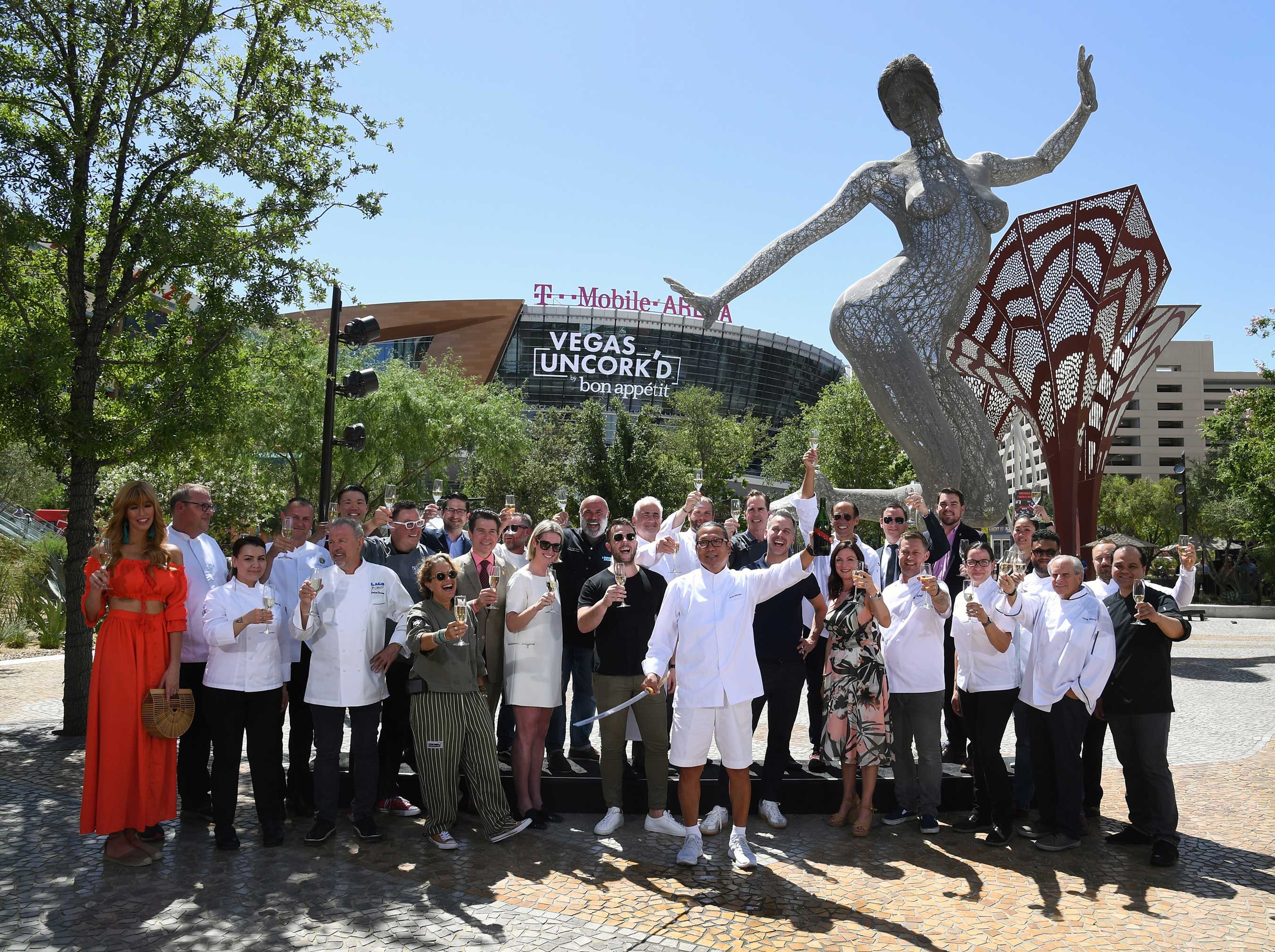 Renowned chefs gathered for the 12th annual Vegas Uncork’d by Bon Appétit Saber Off at MGM Resorts’ The Park (credit Las Vegas News Bureau)
