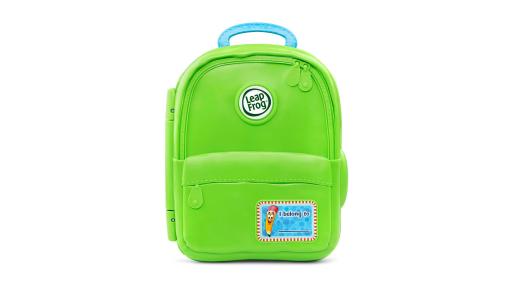 Green LeapFrog Go-with-Me ABC Backpack - closed