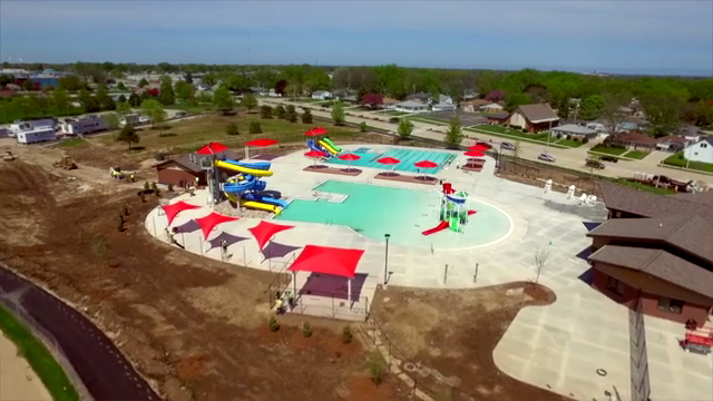Time lapse of the construction of the SC Johnson Community Aquatic Center.