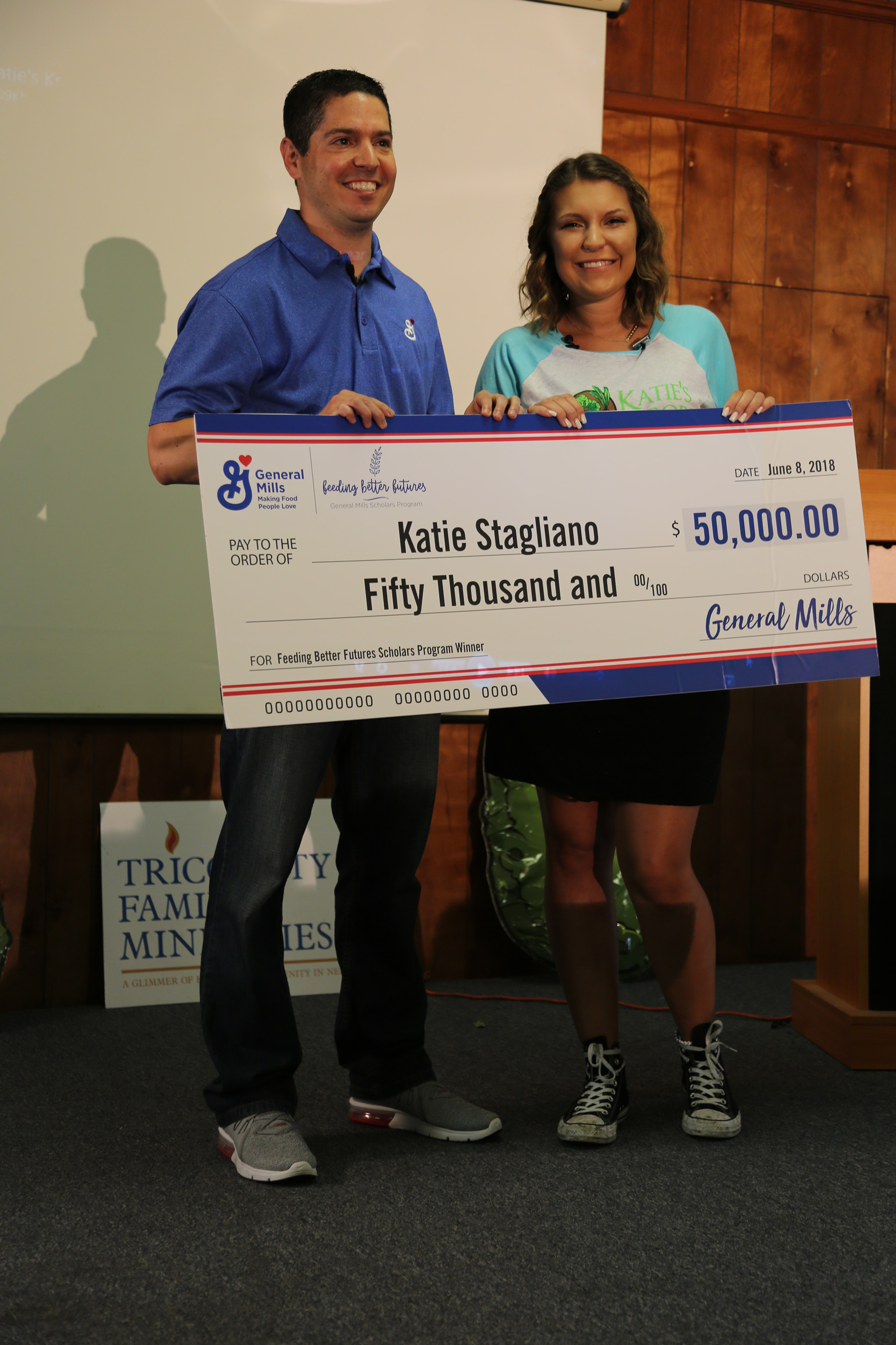 Katie Stagliano, 19-year-old founder of Katie’s Krops, awarded $50,000 as grand prize winner of the General Mills Feeding Better Futures Scholars program