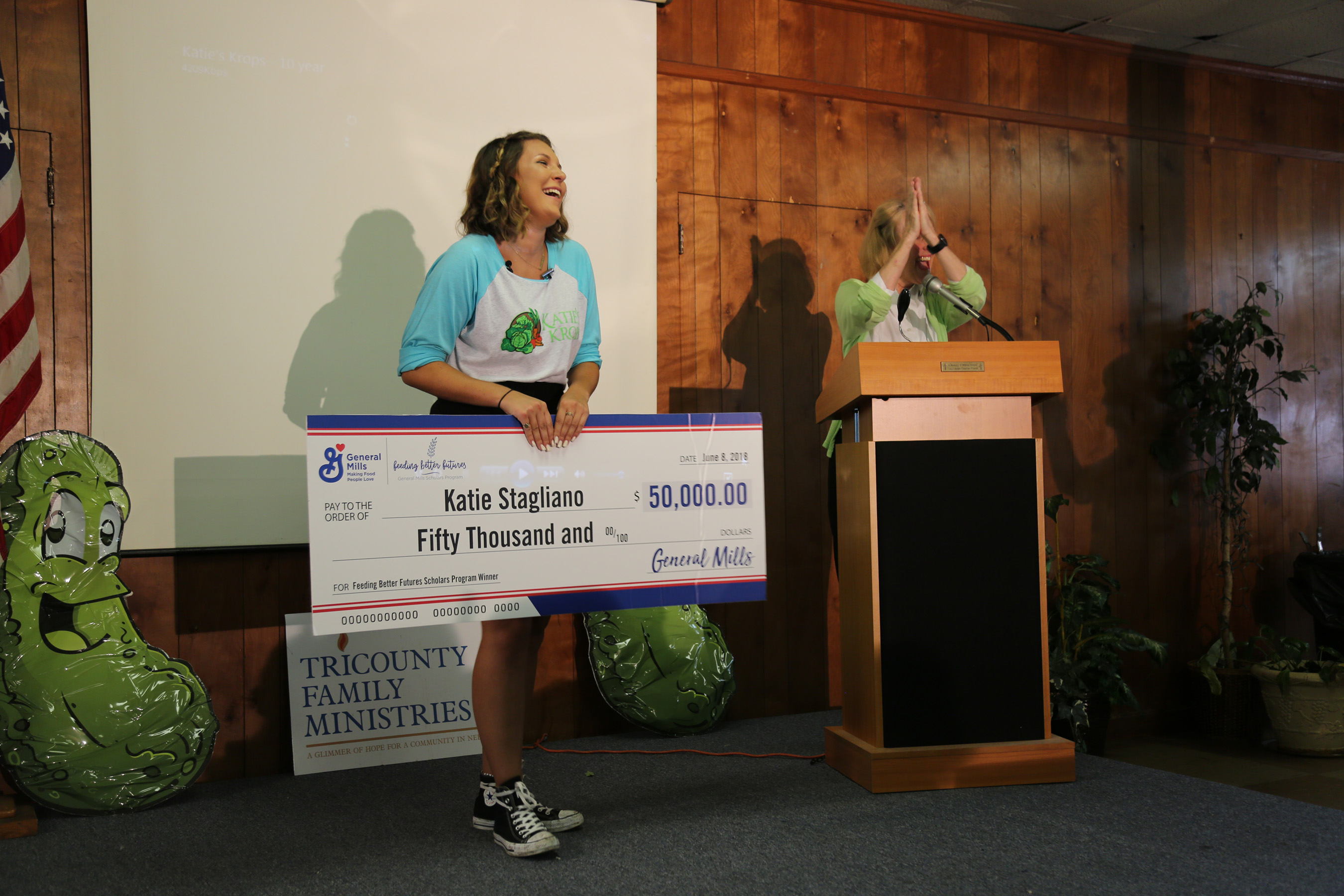 Katie Stagliano, 19-year-old founder of Katie’s Krops, awarded $50,000 as grand prize winner of the General Mills Feeding Better Futures Scholars program