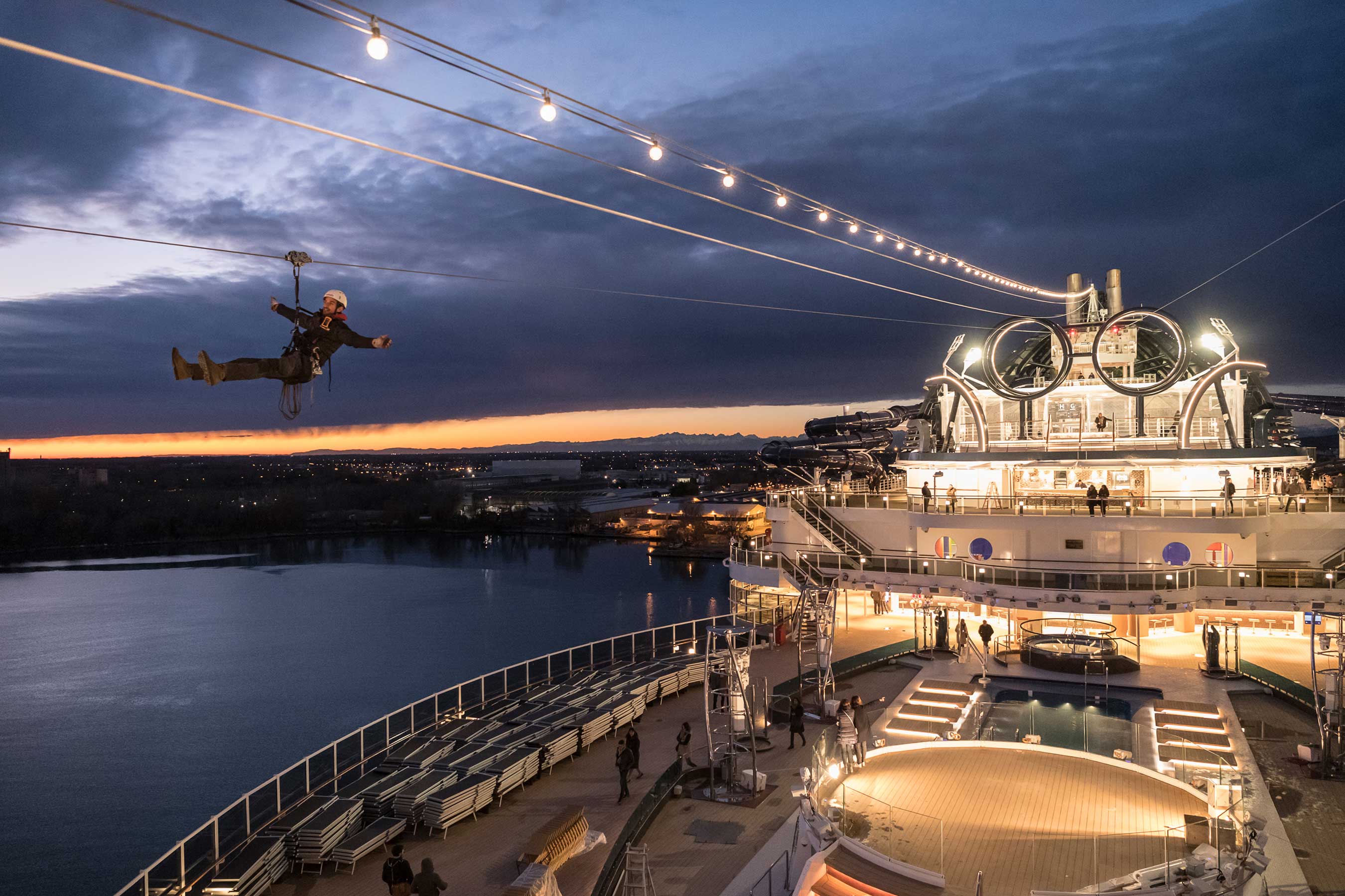 Featuring the longest zip lines at sea, MSC Seaside offers adventure cruisers a unique vantage point of surrounding areas.