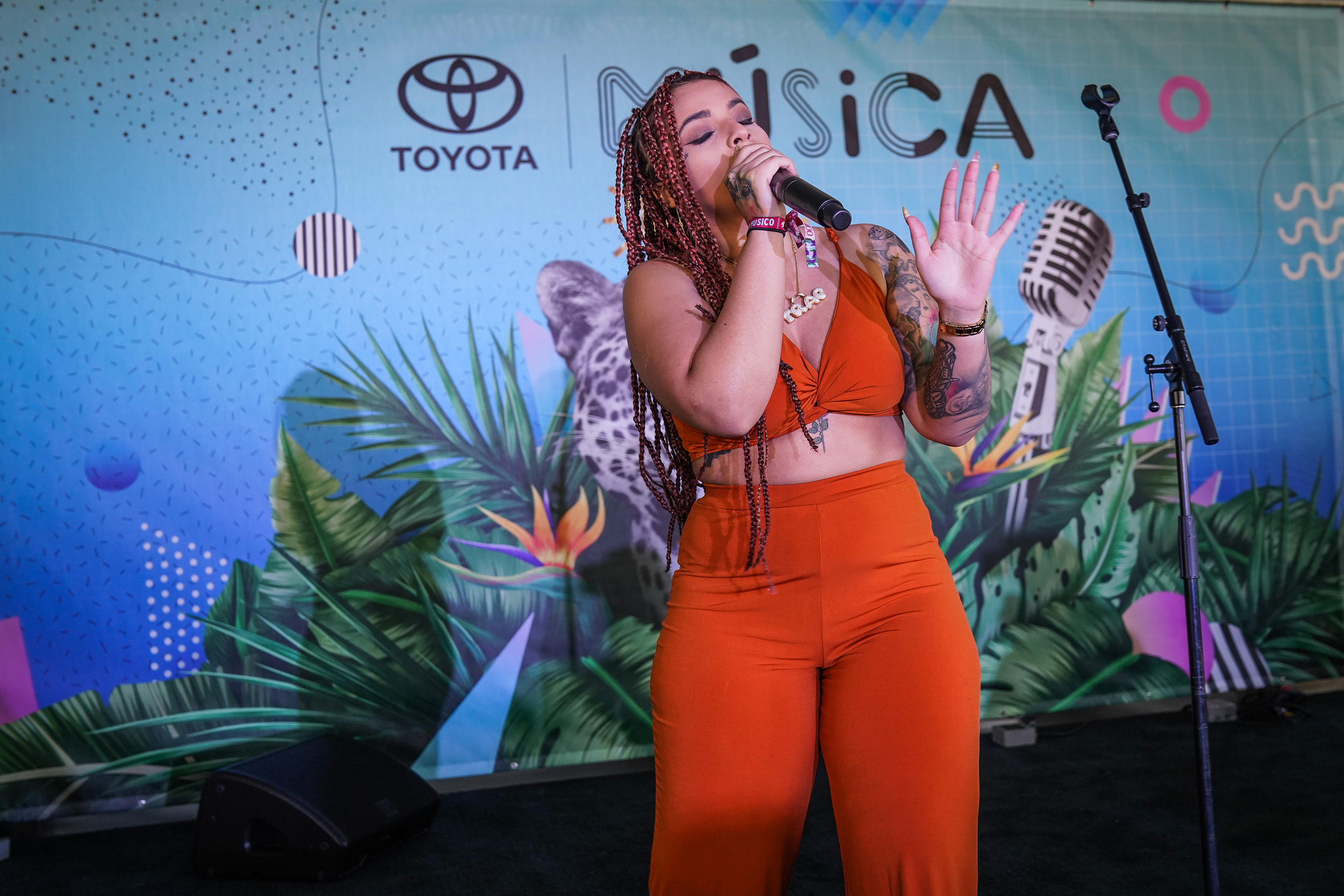 Puerto Rican latin trap singer, Joha â€œLa Primera Damaâ€ performed on the Toyota Music Den stage during day 3 of Ruido Fest 2018 in Chicago.