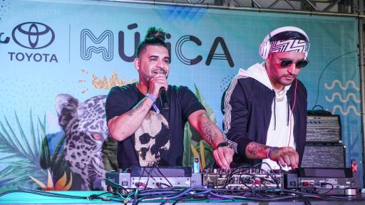 Two-time Grammy award winning producers, writers and DJs, Play-N-Skillz had the crowd dancing during their performance on the Toyota Music Den stage at Ruido Fest 2018.