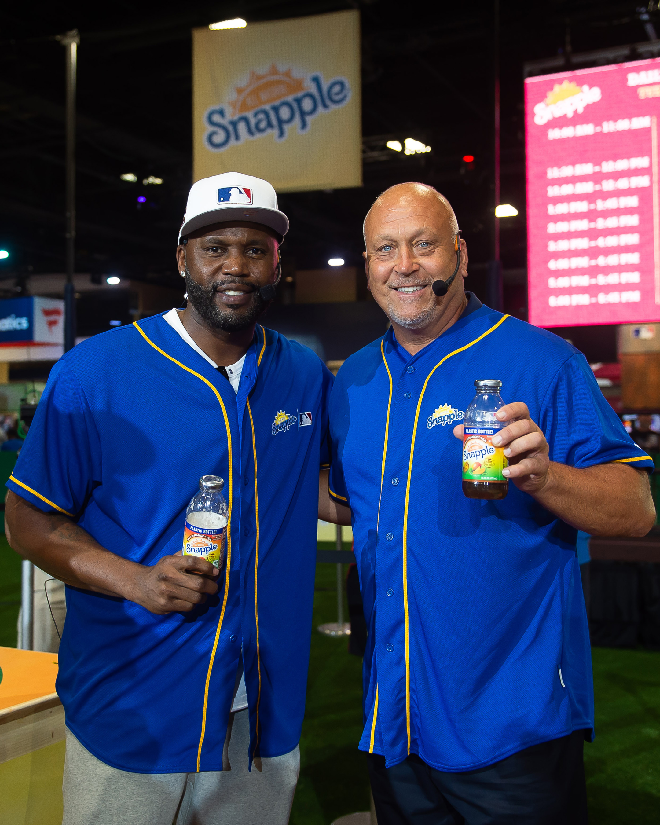 Hall of Famer Cal Ripken Jr. and World Series Champion Cliff Floyd faced off in the first-ever Snapple All-Star Bottle Flip Challenge at MLB FanFest. Cliff Floyd was crowned “Flip for Flavor” champion.