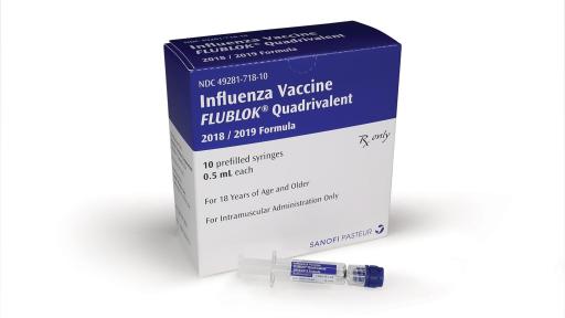 Flublok Quadrivalent vaccine packaging