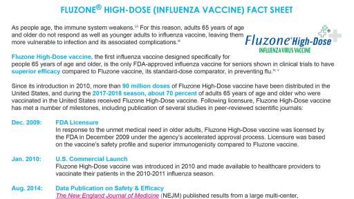 Fluzone High-Dose Vaccine Fact Sheet