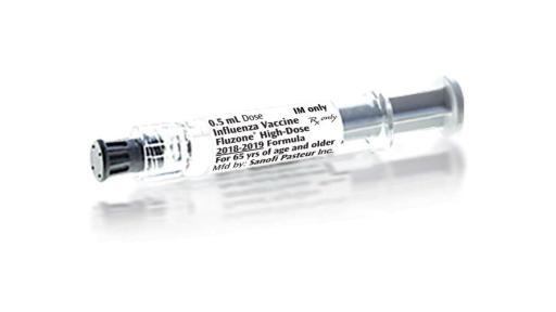 Fluzone High-Dose vaccine syringe