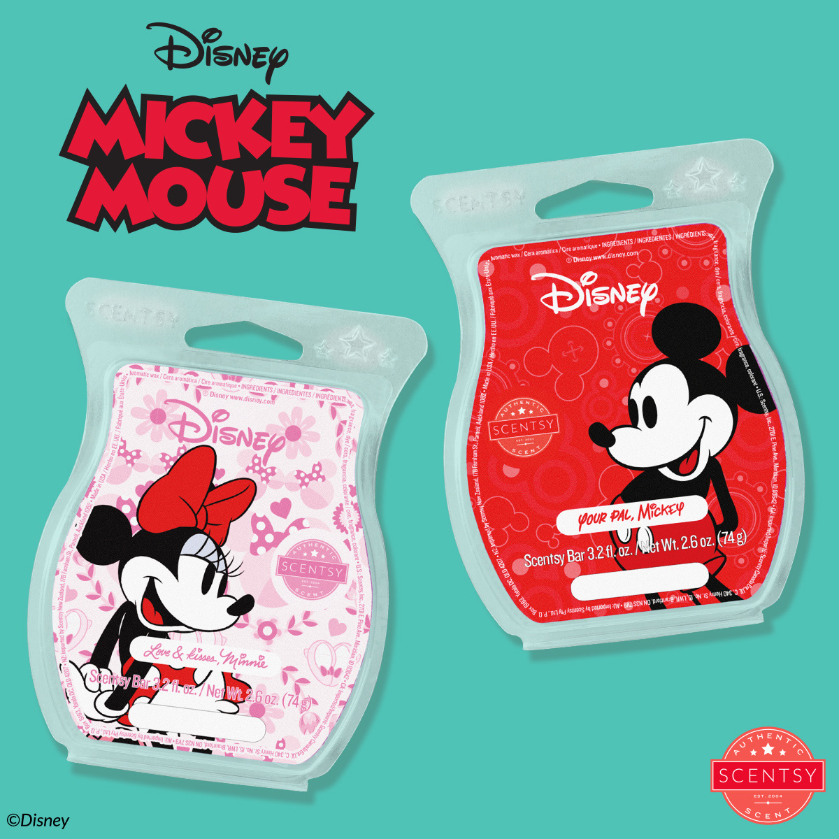 Mickey Mouse and Minnie Mouse – Scentsy Bars