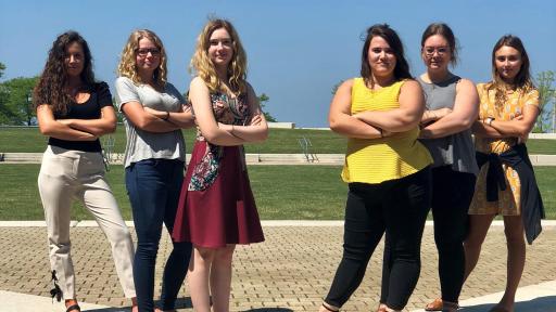 Our interns channeled their inner Beyonce and struck a pose in Voinovich Park in downtown Cleveland. Pictured left to right are: Madisson, Ellen, Meghan, Ashley, Ren, and Allie