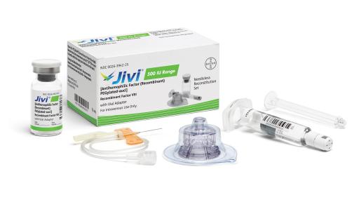 Bayer’s Jivi® (antihemophilic factor [recombinant] PEGylated-aucl) Vial and Box