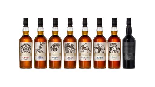 Game of Thrones Single Malt Scotch Whisky Collection bottle line up