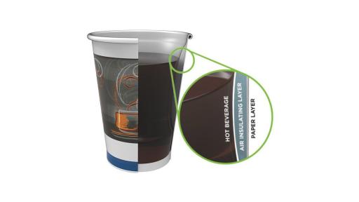 Layers of the Dixie Ultra Insulair Hot Cup