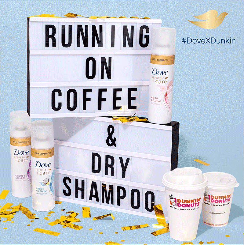 Dove and Dunkin' Celebrate Women Who are "Running on Coffee and Dry Shampoo" this National Coffee Day