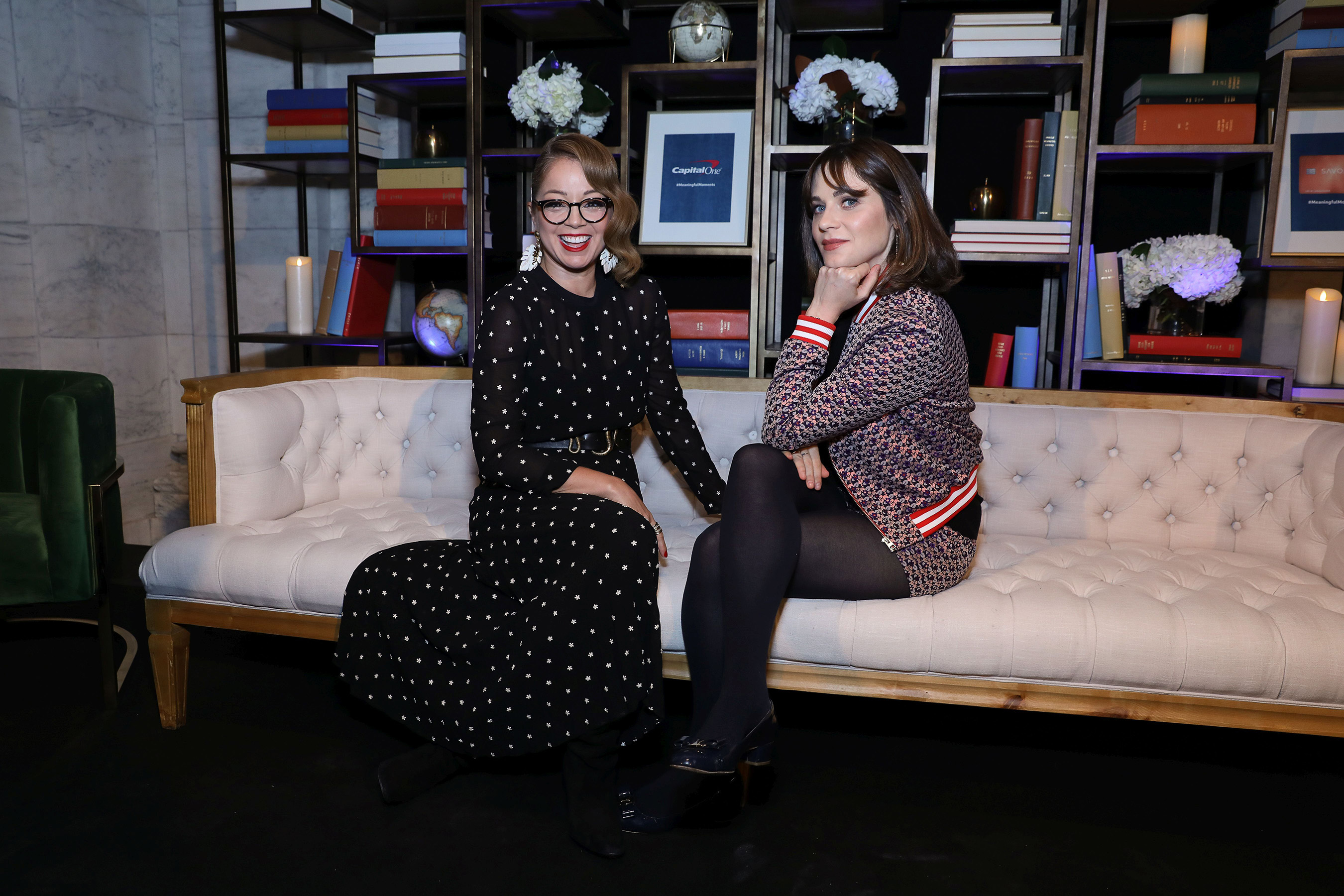 Marcela Valladolid and Zooey Deschanel join the discussion on purposeful travel at a launch event for the Purpose Project(SM) by Capital One® on Wednesday, October 24, 2018 in New York.(Mark Von Holden/AP Images for Capital One)