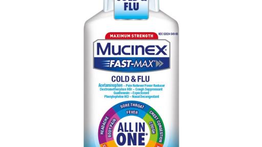 Mucinex Cold and Flu All in One product bottle