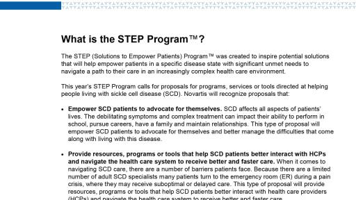 STEP Program 2018 Backgrounder