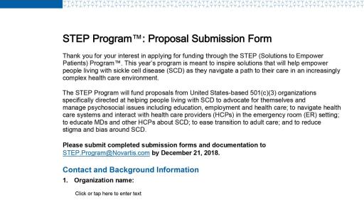 STEP Program 2018 Submission Form