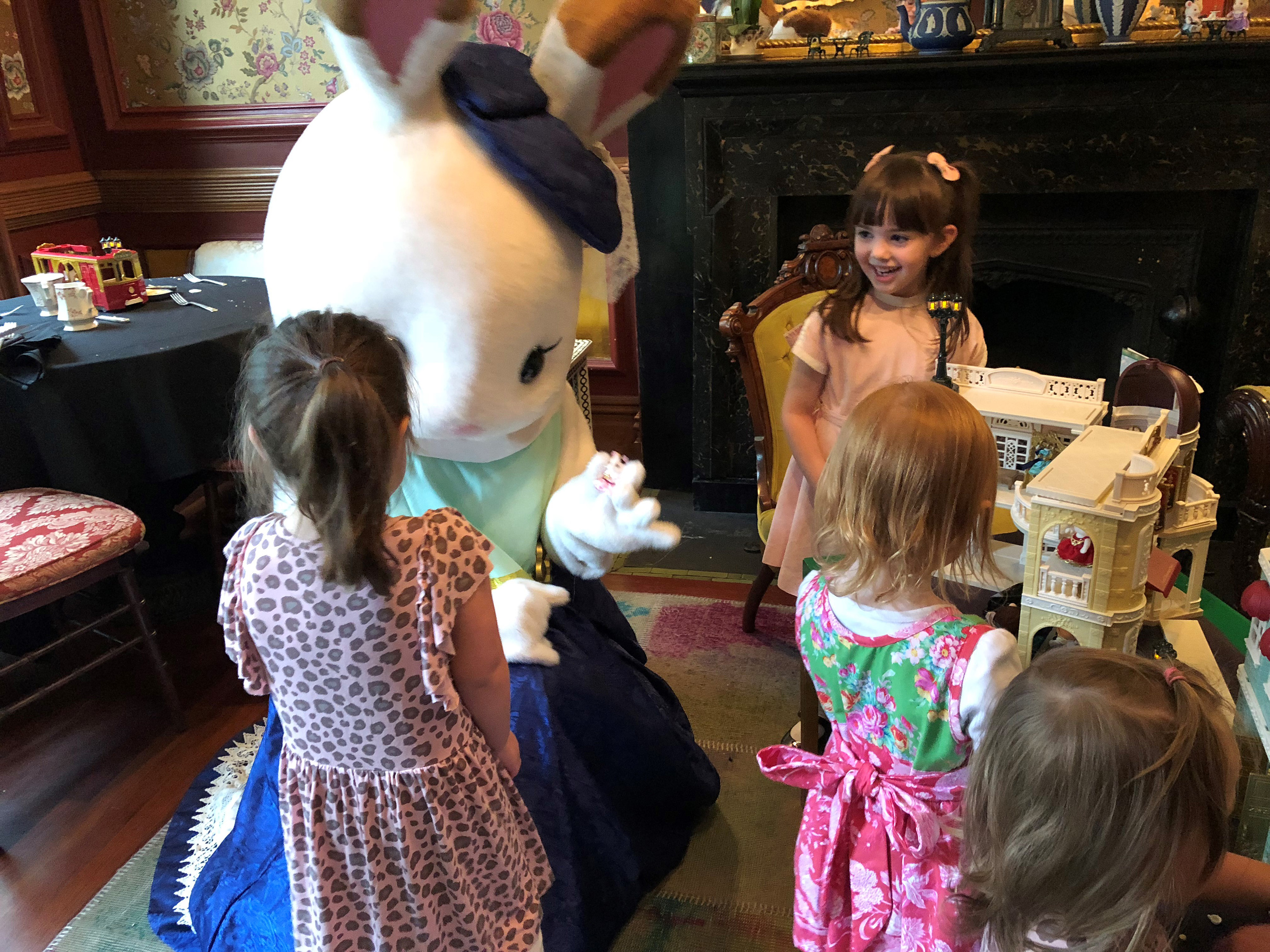 Stella's Town Tea: Children enjoy tea and playtime with Stella Hopscotch Rabbit at the launch of the new Calico Critters Town Series