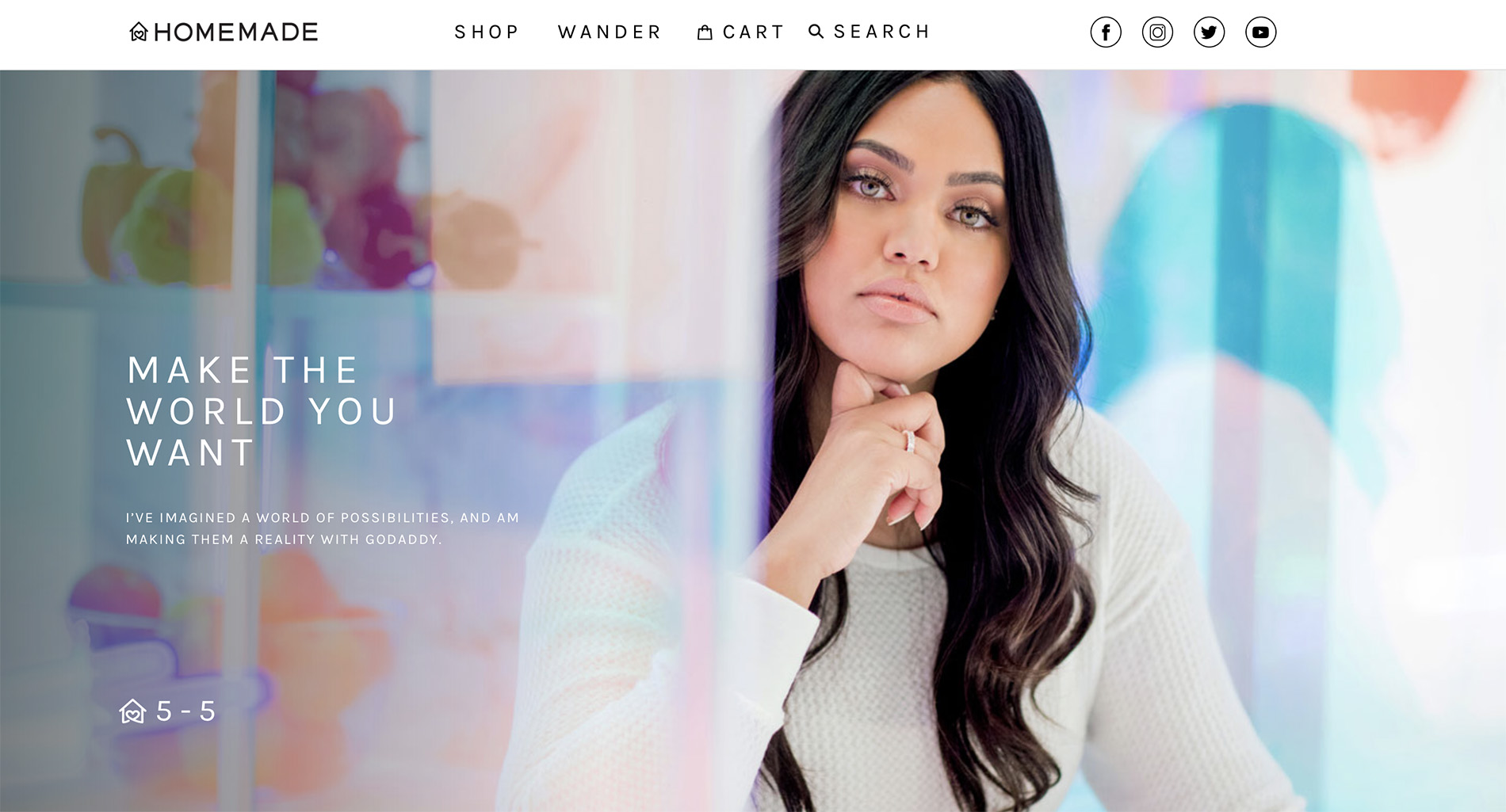 Ayesha Curry’s new ShopHomeMade.com website, powered by GoDaddy