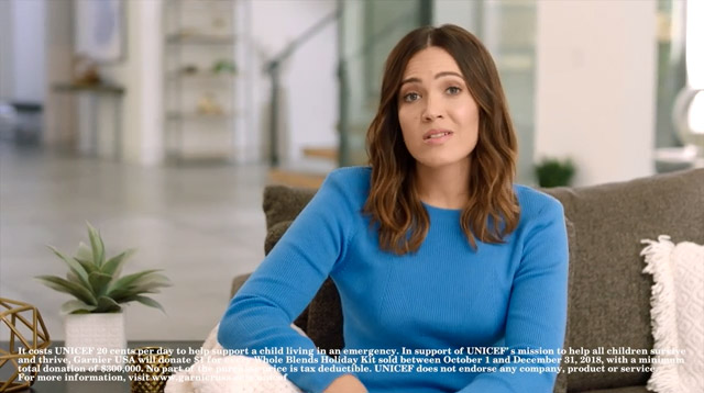Mandy Moore Partners with Whole Blends and UNICEF to Support Children in Emergencies
