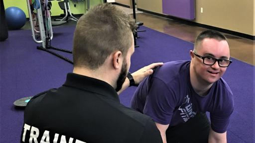 Cole Calvert trains at Anytime Fitness in Bellbrook, OH. Cole also plays on the Montgomery County Cougars Special Olympics Basketball Team.