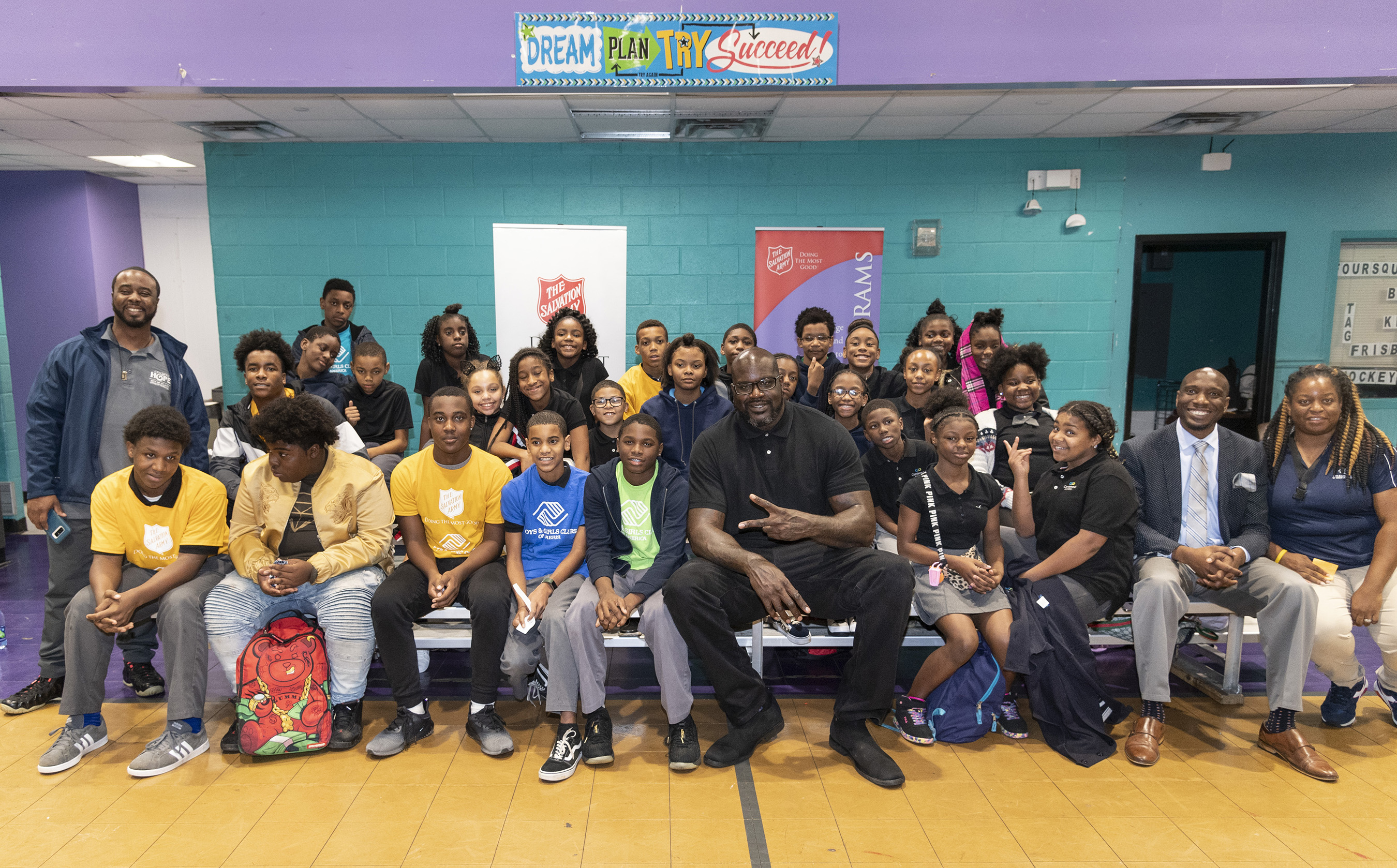 Boys & Girls Clubs of America and Club Alum Shaquille O'Neal announced the winner of the Alumni & Friends Yearbook contest at The Salvation Army Fuqua Boys & Girls Club this week in downtown Atlanta. O'Neal surprised the Atlanta Club teens and had a personal meet and greet with the Yearbook Contest winner.