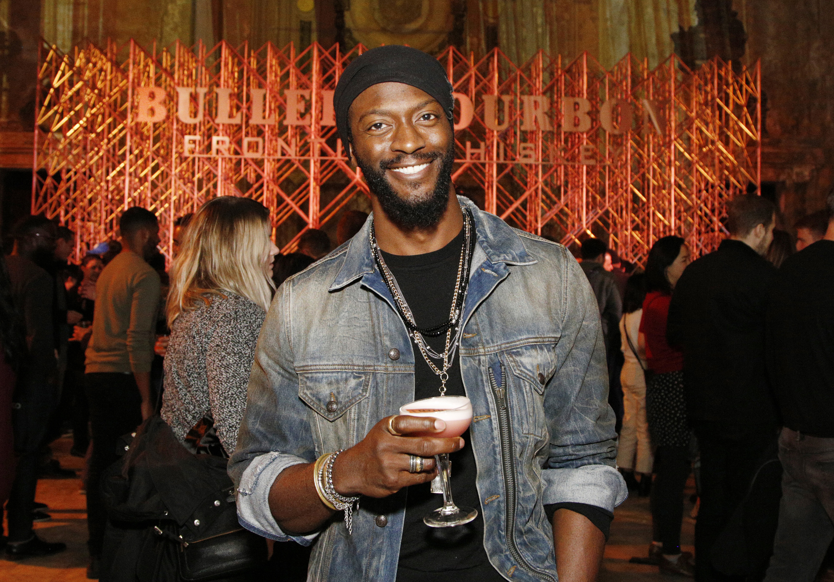 Aldis Hodge attends the Bulleit 3D Printed Frontier launch at 16th Street Station on December 6, 2018 in Oakland, California. (Photo by Kimberly White/Getty Images for Bulleit Frontier Whiskey).