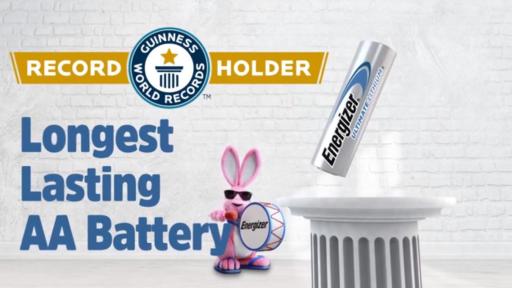 Watch Video: Energizer Ultimate Lithium is officially the Longest-lasting AA battery!