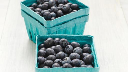 Two cartons of blueberries