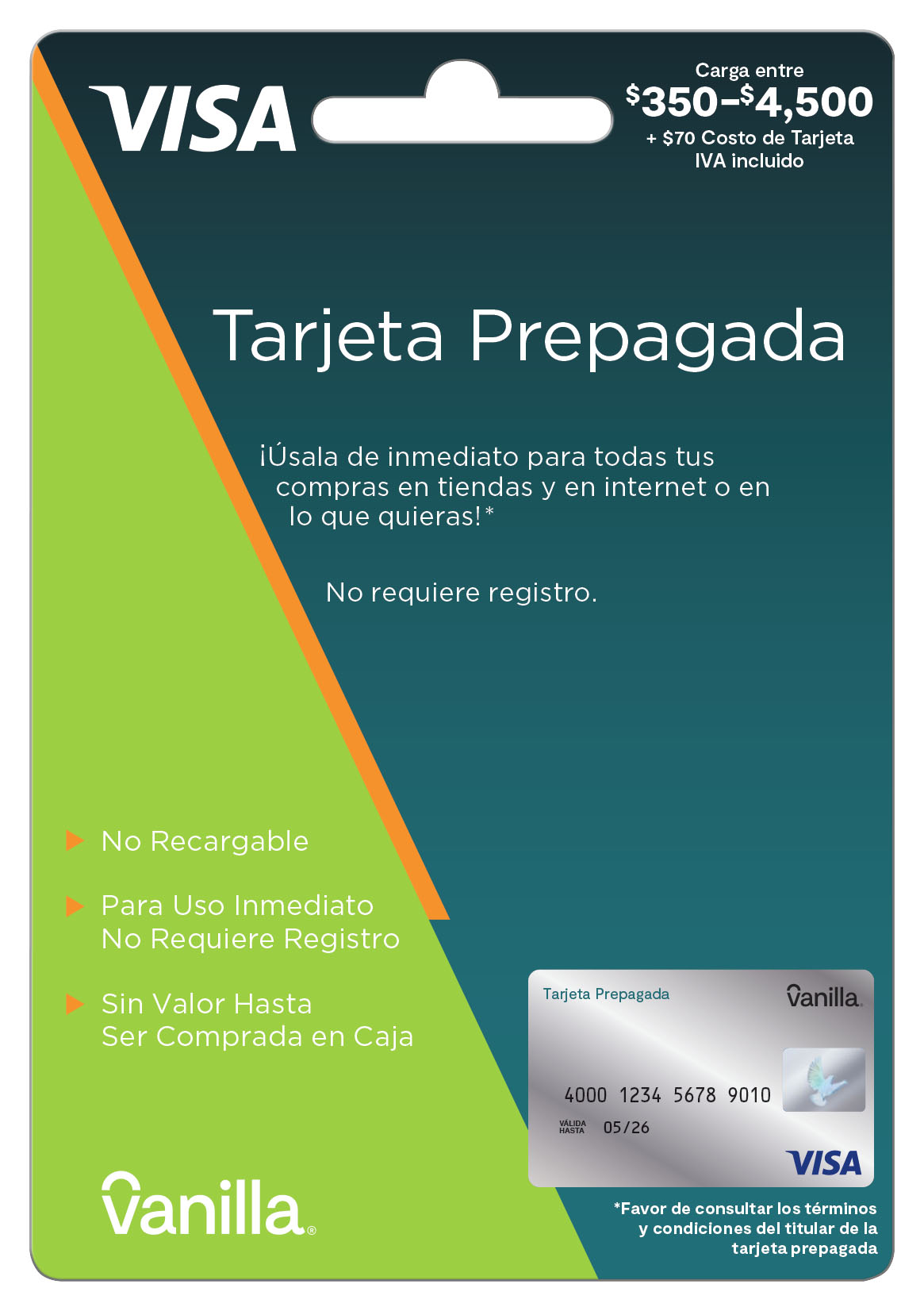 Vanilla Tarjeta Prepagada ? the perfect prepaid card for everyday personal spending