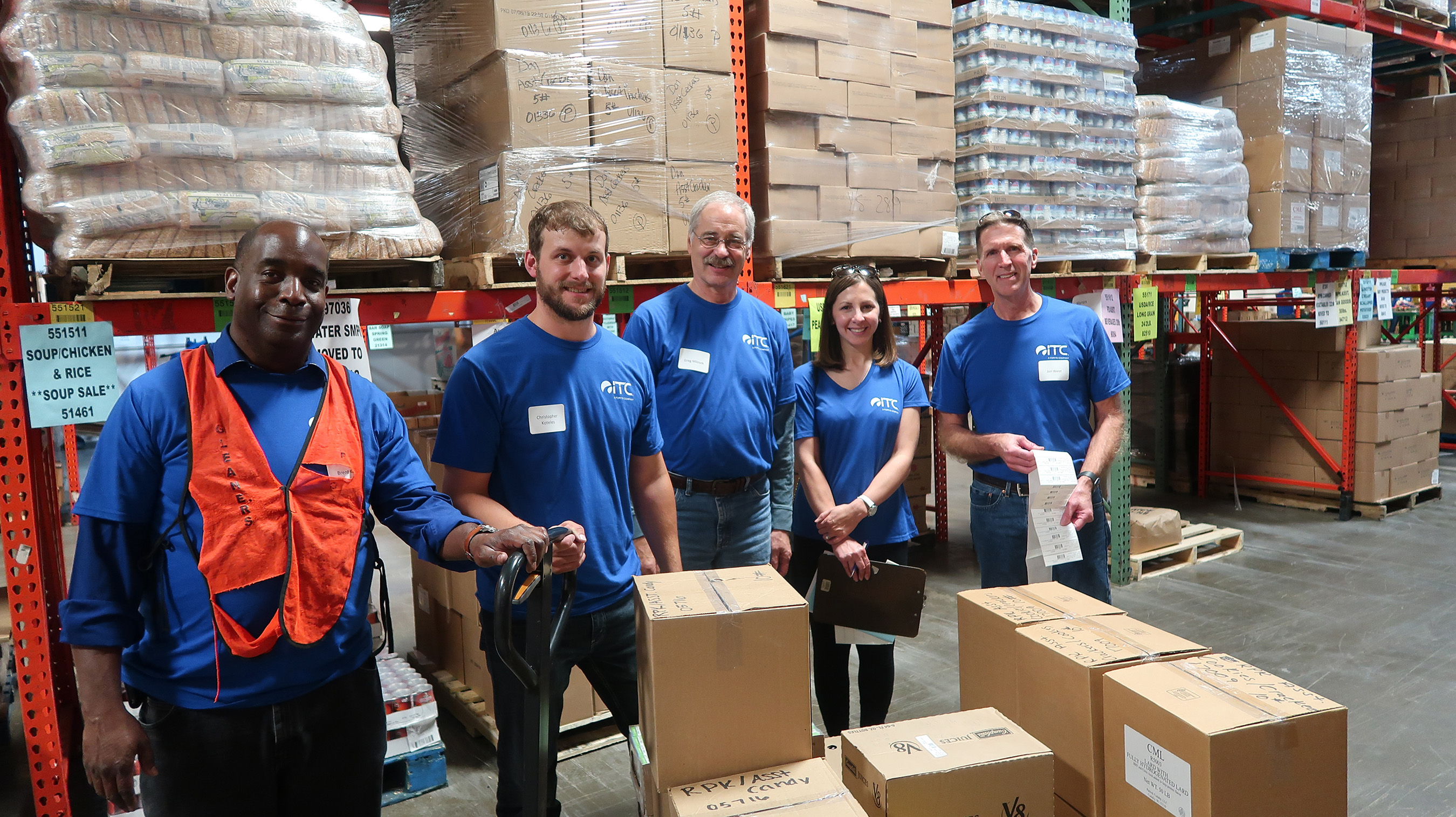 ITC employees shopped the warehouse of Gleaners Community Food Bank in Detroit to fill orders for local agencies and the households they serve. This load contributed to serving about 85,300 meals.
