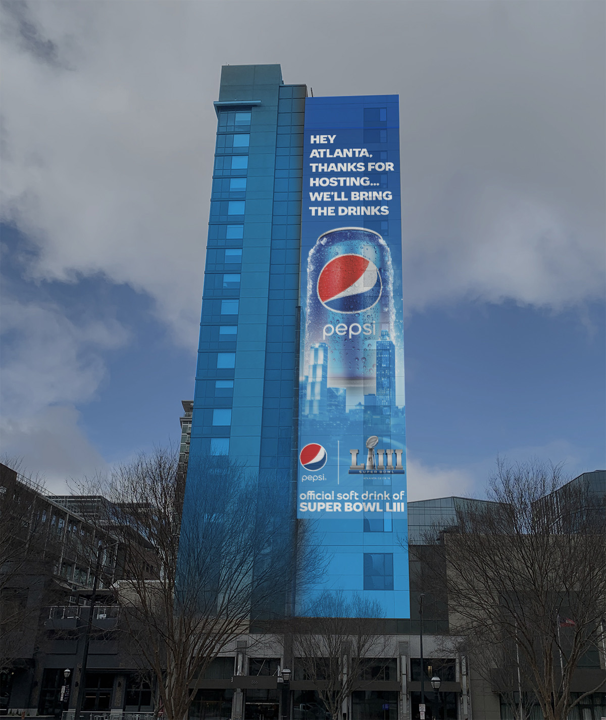 Pepsi advertising throughout Atlanta