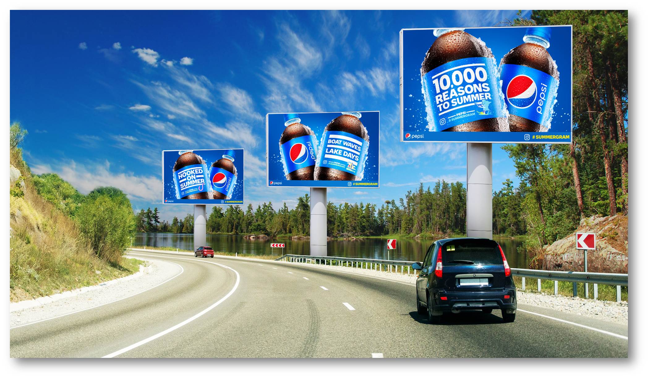 Pepsi #Summergram on Billboards