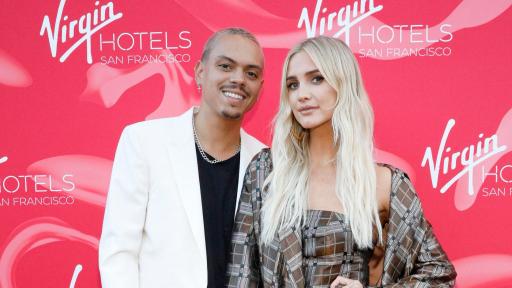 Singer-songwriter Ashlee Simpson Ross and actor and musician Evan Ross on the red carpet