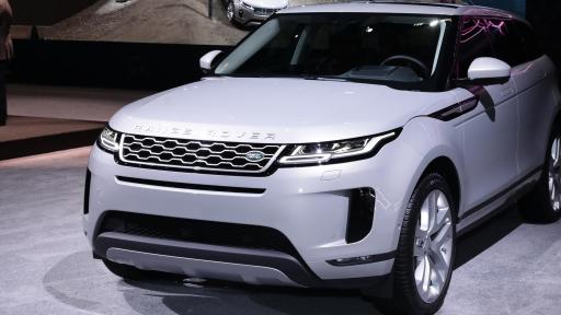 A white front 2020 Land Rover Range Rover Evoque