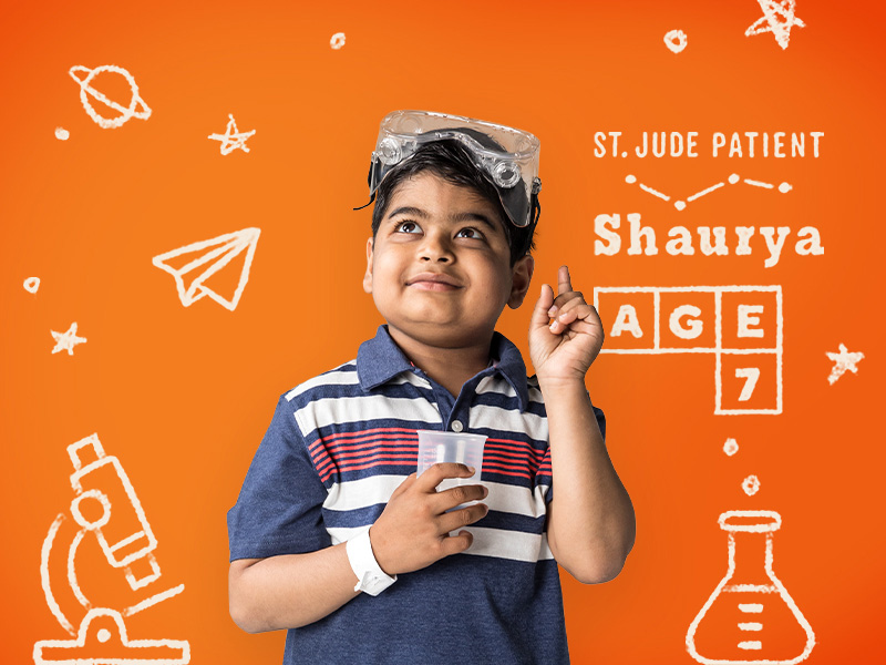 Shaurya’s dream is to become a scientist. With the help of St. Jude Children's Research Hospital®, he's making plans to overcome acute lymphoblastic leukemia and make the world better when he grows up.