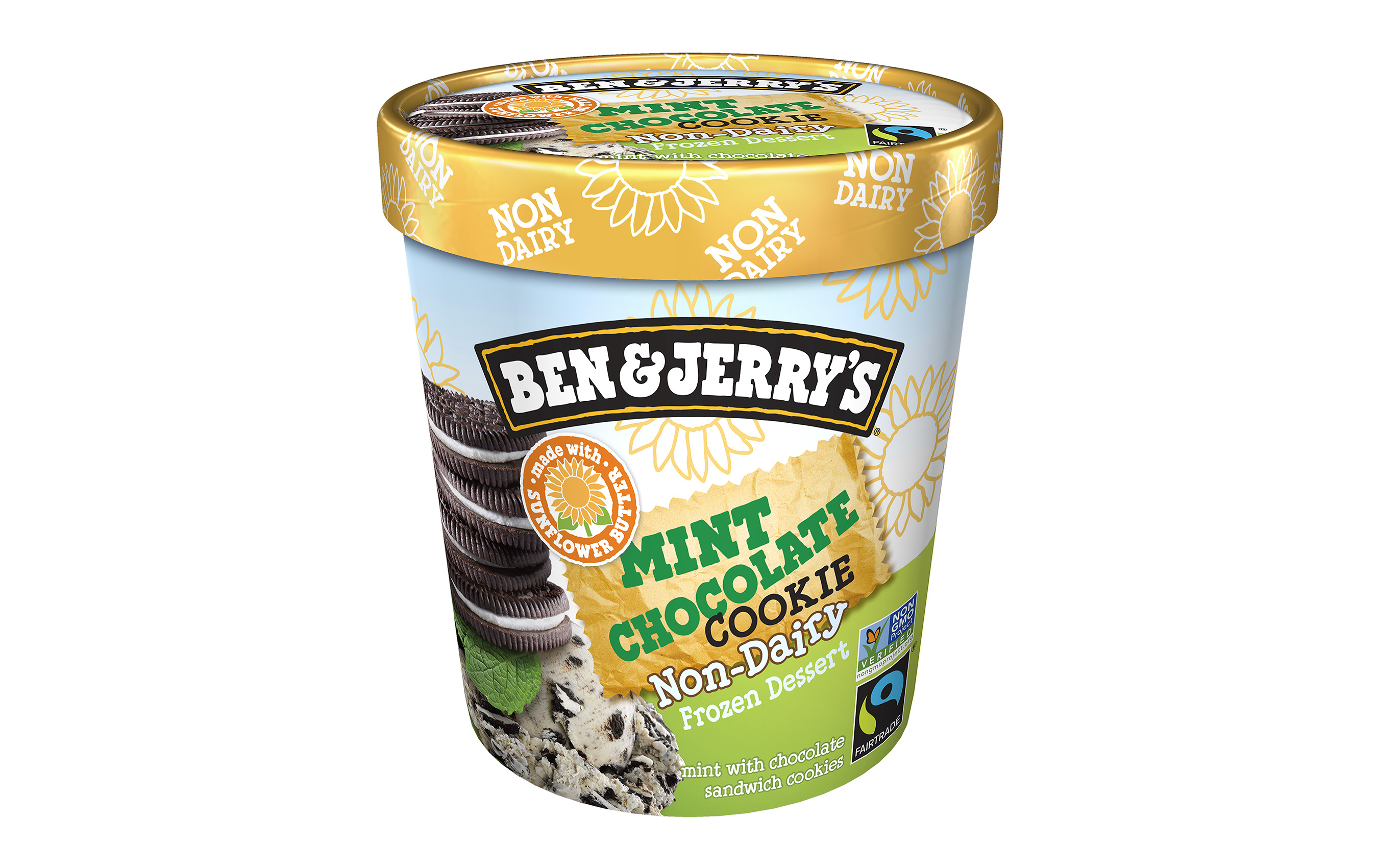 Ben & Jerry’s launches sunflower butter based Mint Chocolate Cookie, a mint non-dairy frozen dessert with chocolate sandwich cookies.