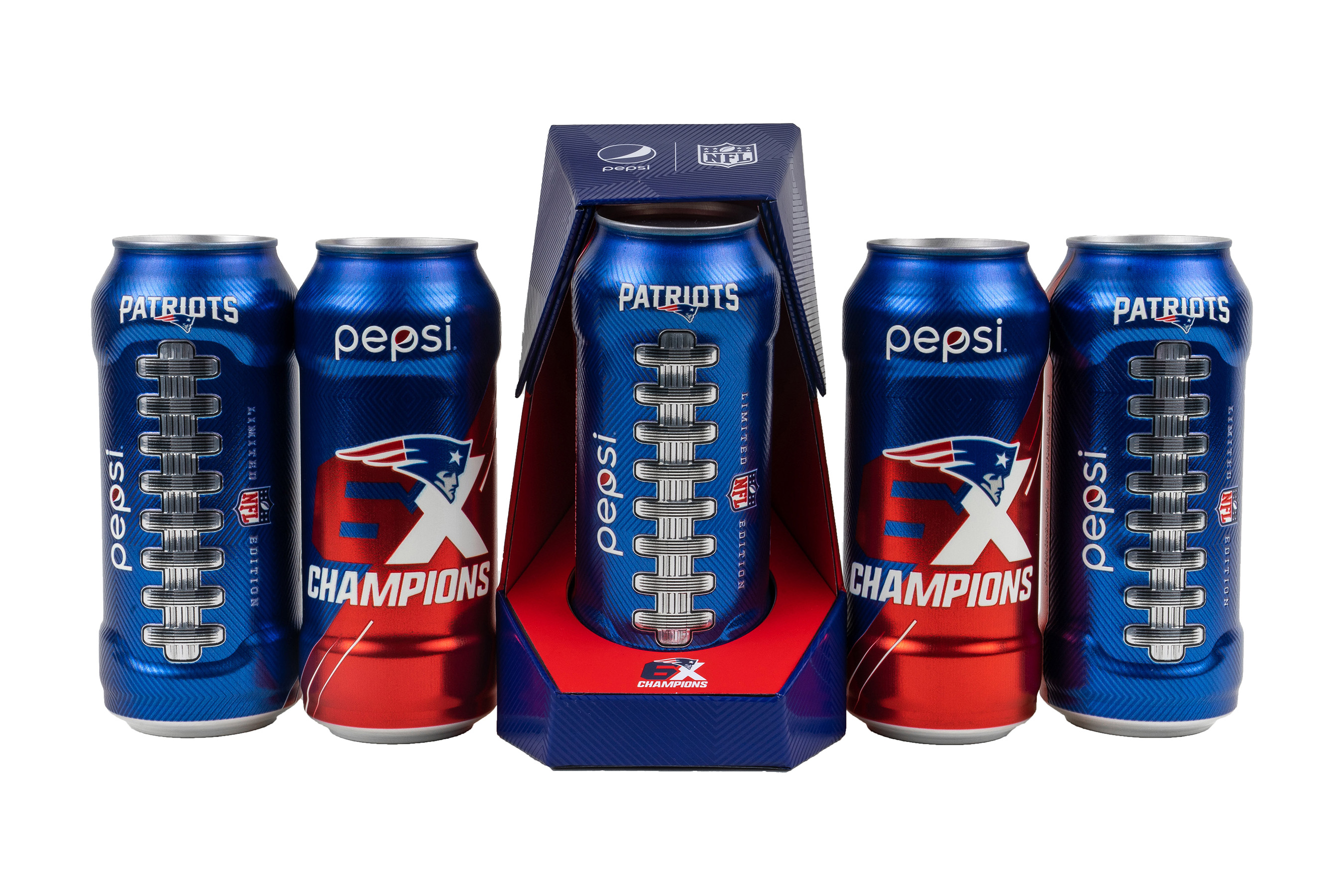 Pepsi Limited-Edition New England Patriots Laces Shaped Can