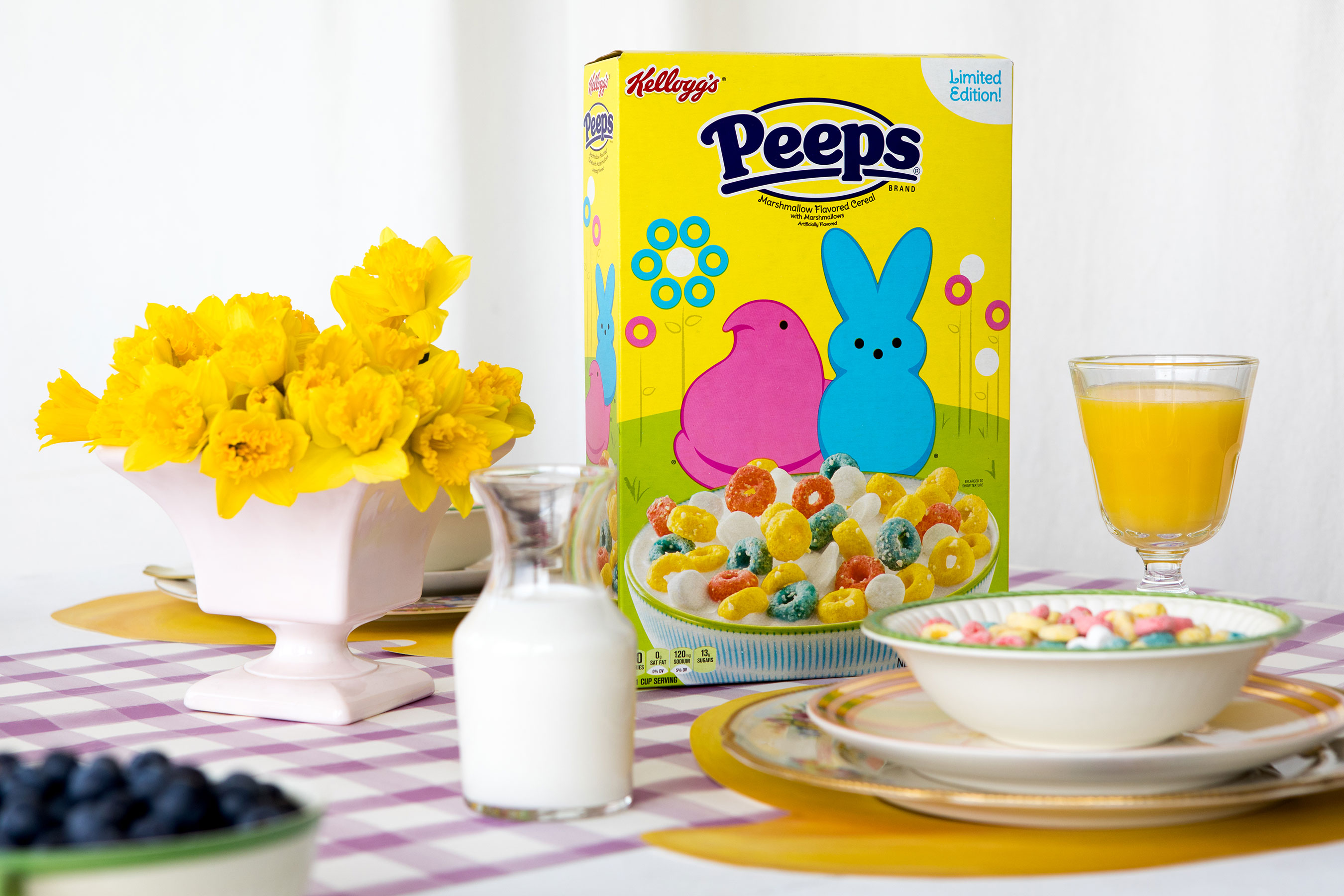 Hester & Cook Place Setting with Kellogg's PEEPS Marshmallow Flavored Cereal