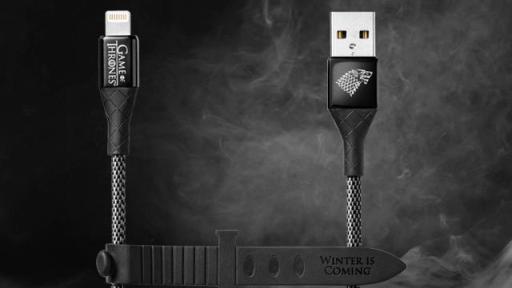 Limited-edition House Stark black charging cables.