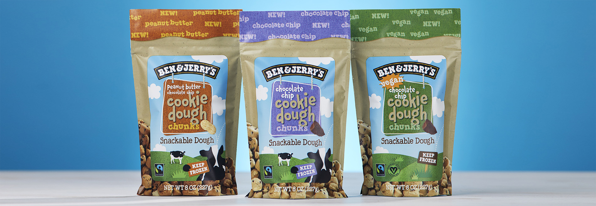 Flavors of Ben & Jerry's new cookie dough chunks