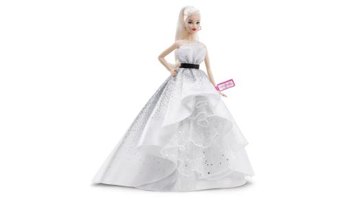 Barbie in white dress