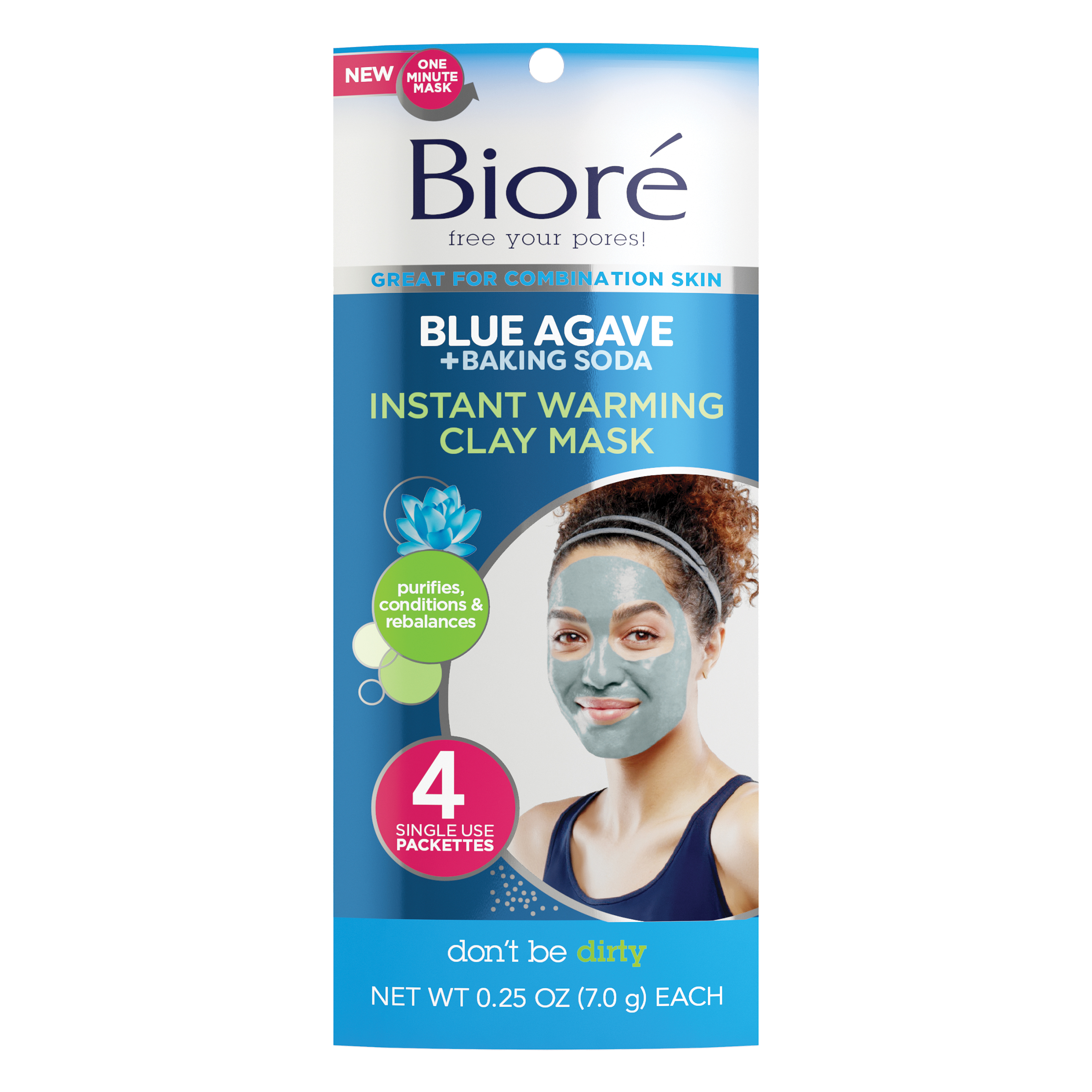 Biore(R) Blue Agave + Baking Soda Instant Warming Clay mask