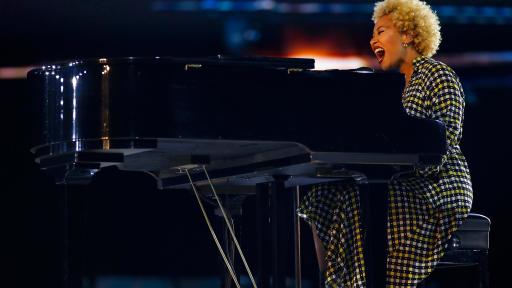 British singer-songwriter Emeli Sandé performed her song, "Hope," inspired by Dr. Martin Luther King Jr. at the inaugural Beloved Benefit at Mercedes-Benz Stadium on Thursday, March 21, 2019, in Atlanta.