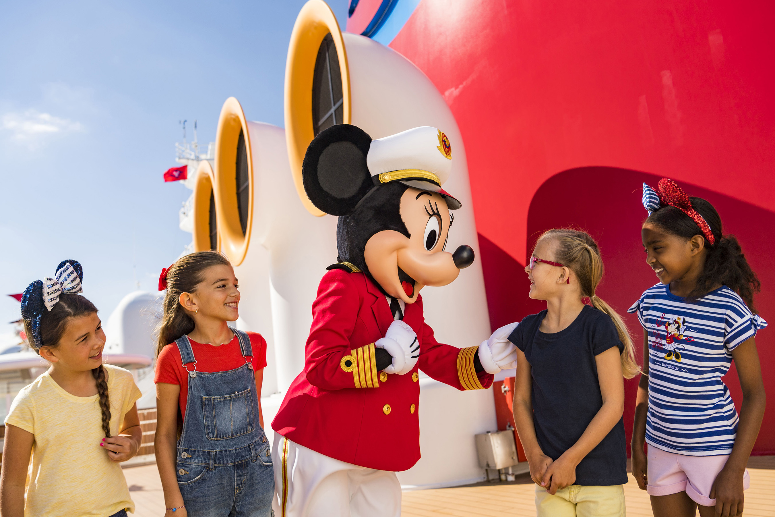 Captain Minnie Mouse is delighting children aboard all Disney Cruise Line ships, spreading the message of exploring new horizons as part of a collection of new initiatives aiming to inspire the next generation of female leaders in the maritime industry. The debut of Captain Minnie Mouse, plus new youth programs and the funding of scholarships, are designed to empower girls and young women to pursue careers in the cruise industry and chart a course for success. (Matt Stroshane, photographer)