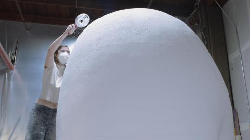 A behind the scenes look of Dan Lam’s blob-like sculptures in the making.