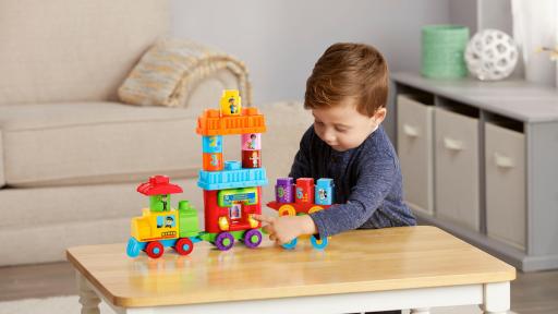 Child playing with the 123 Counting Train toy