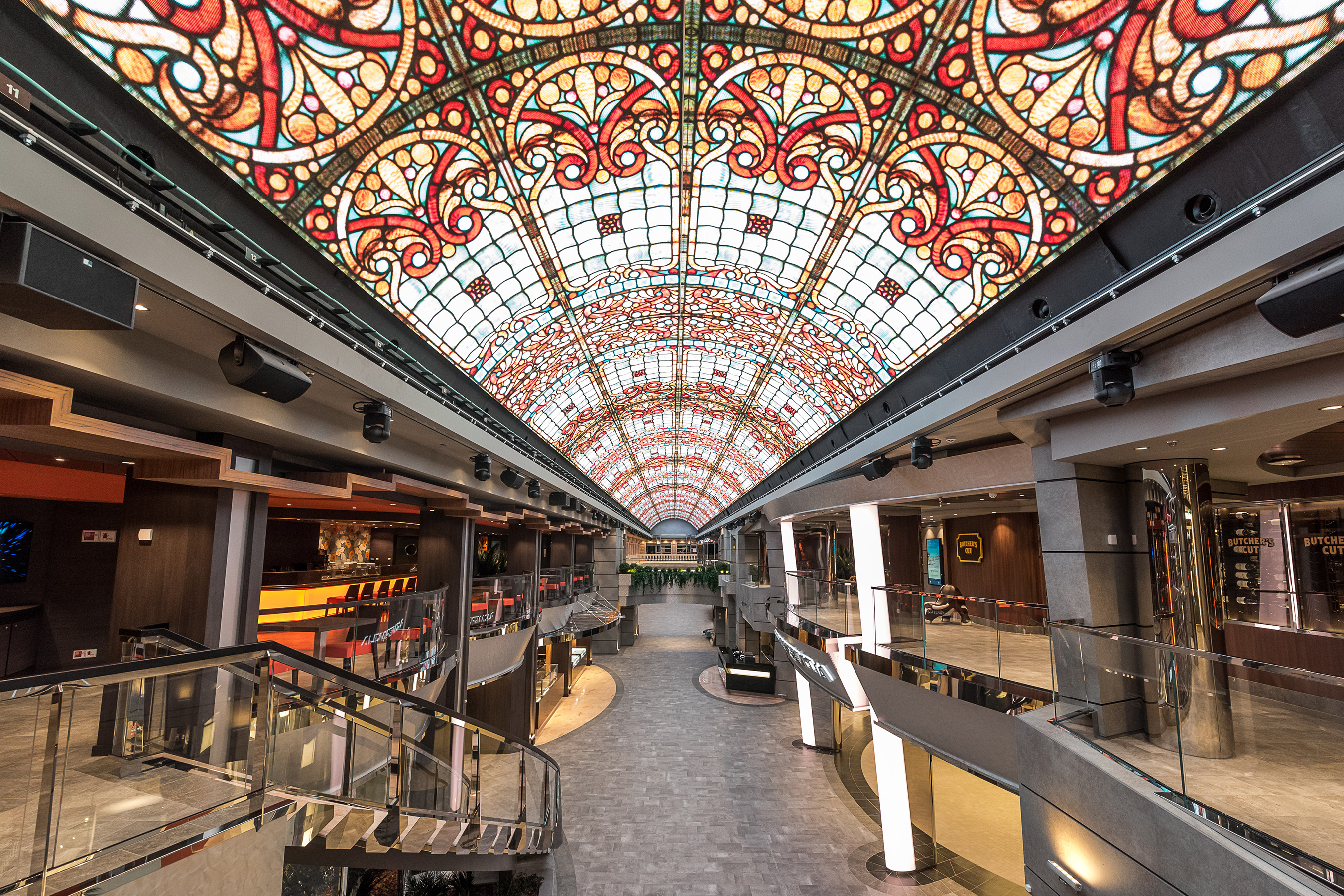 MSC Meraviglia boasts a unique, two-story Mediterranean-style promenade featuring the longest LED Dome at sea, a range of international culinary offerings and exclusive Cirque du Soleil at Sea shows.
