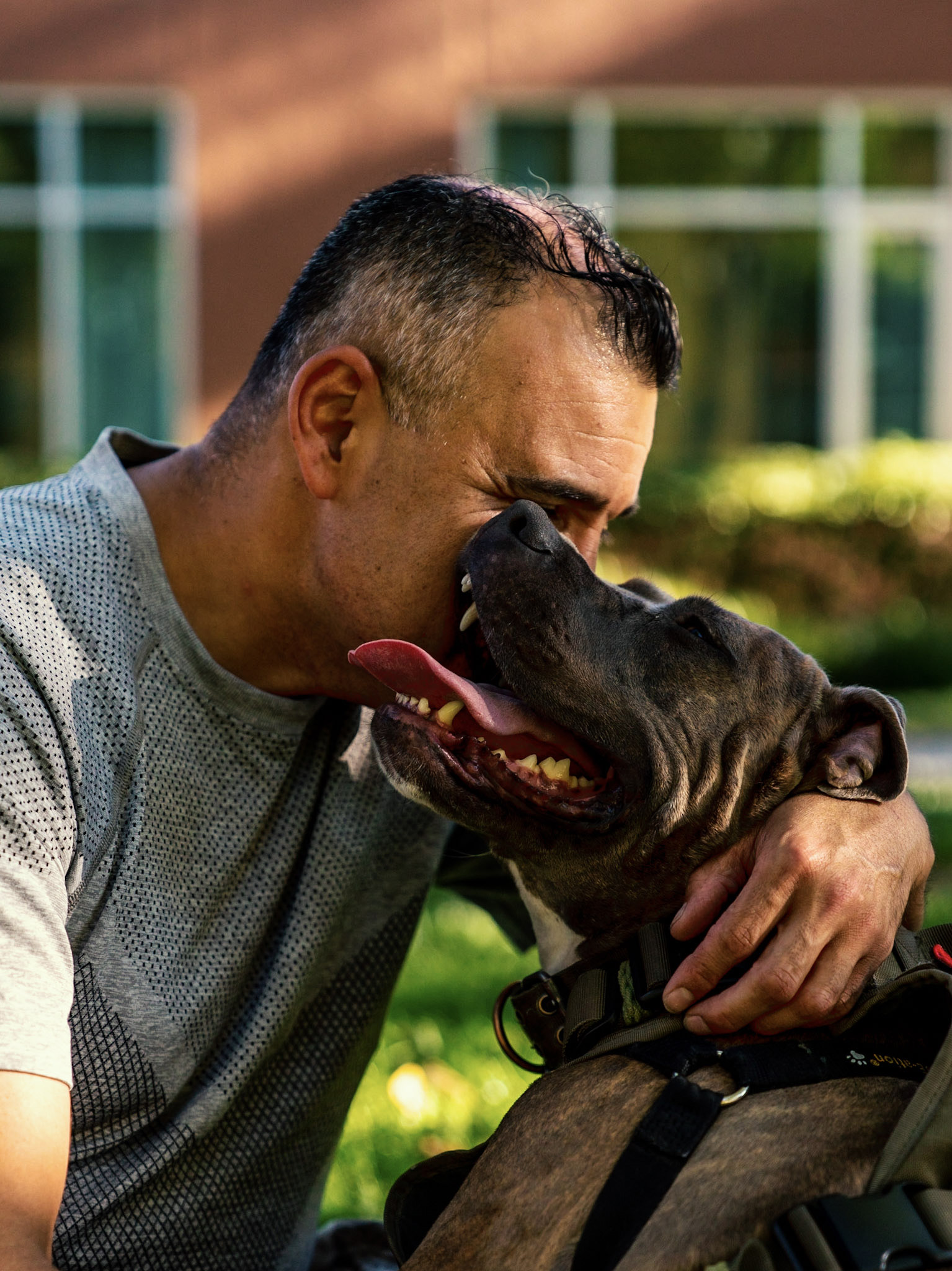 Sergio, a Marine veteran with his service dog Laramie. Sergio will graduate from Tony La Russa's Animal Rescue Foundation’s Pets and Vets program in 2019. ARF has once again partnered with Purina Dog Chow for its second annual “Service Dog Salute” campaign to raise awareness on how military veterans suffering from PTSD and their families benefit from having a service dog.